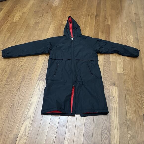 SPORTI Comfort Fur Fleece-Lined Swim Parka Black/red Adult XL Unisex - Picture 1 of 6